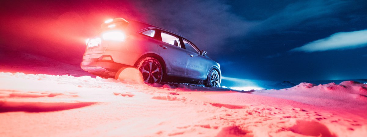 driving in snowy road
