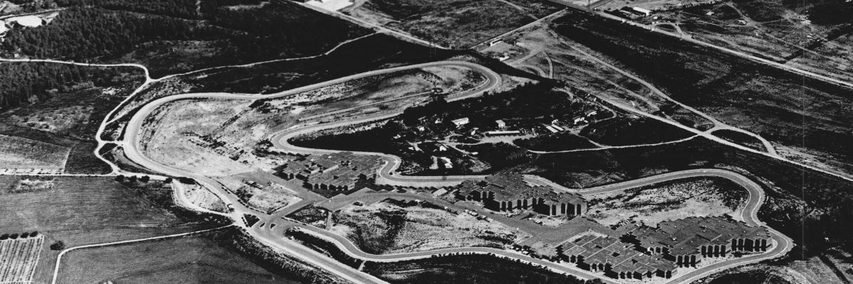 Aerial photo depicting growth of the factory