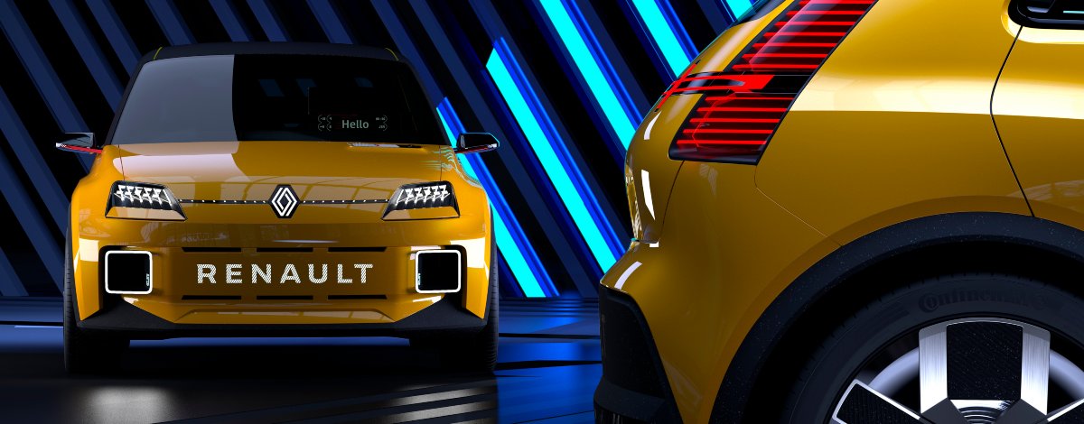 Renault 5 front and side view