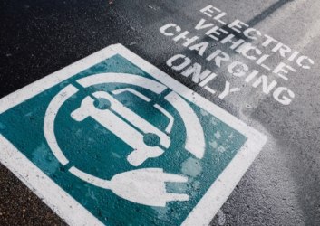 electric vehicle charging parking sign