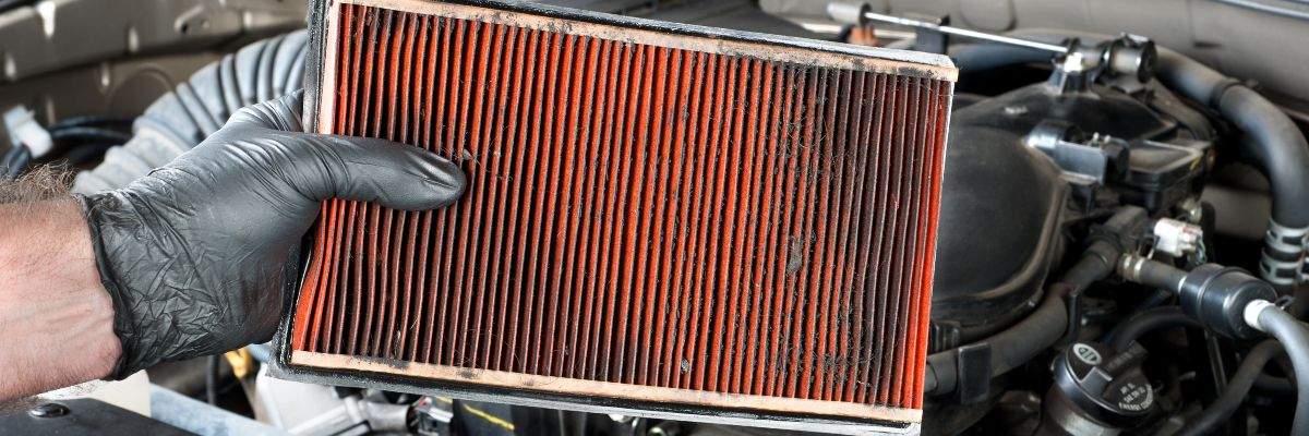 car checks - a clogged air filter