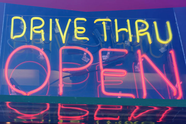 drive-thru sign