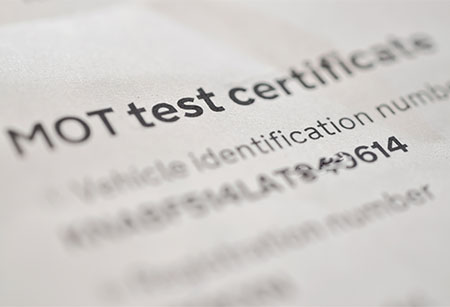 MOT Test Certificate