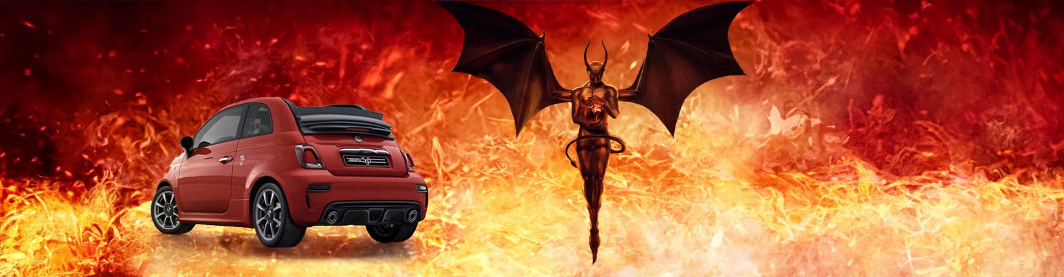 Devil driving a Abarth 595C