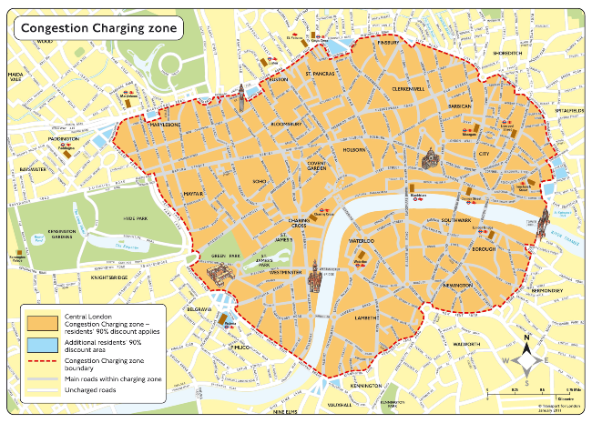 Congestion Charge Zone Map