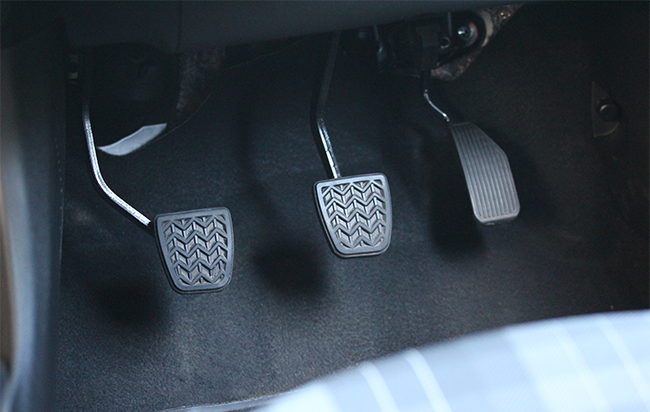 pedals in a car
