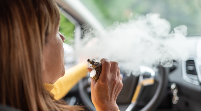 is it illegal to vape and drive