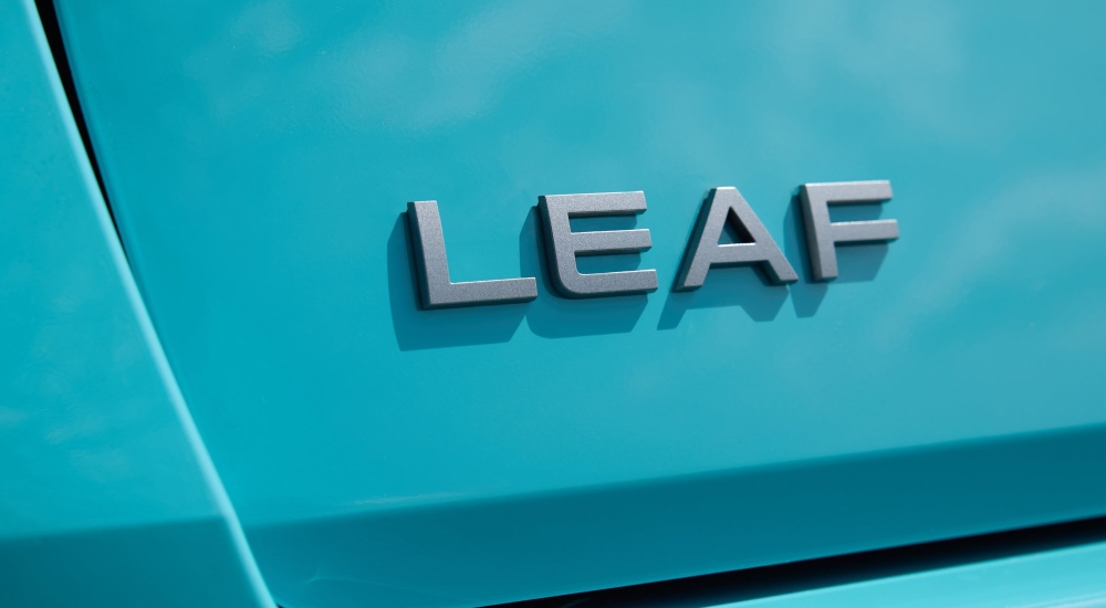 LEAF logo on back of car
